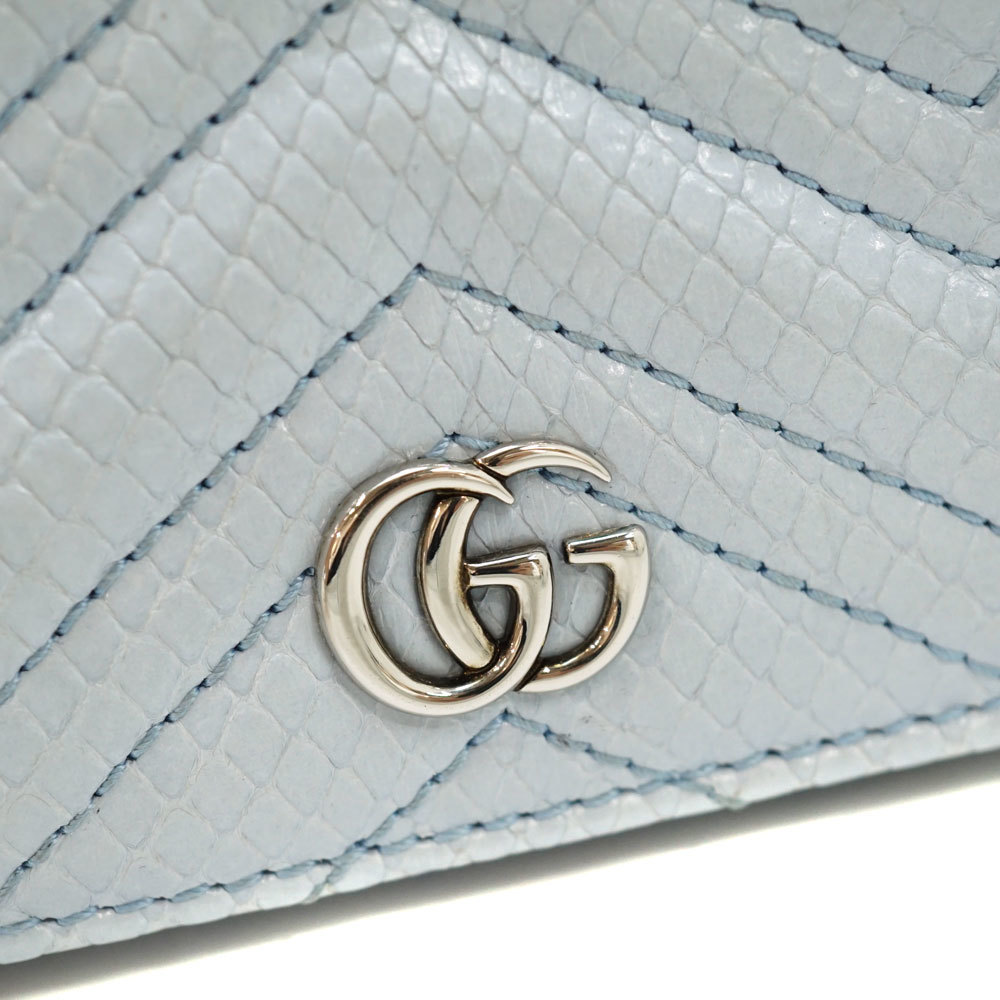 Gucci Wallet Gg Blue Bifold Python Snake - image 7